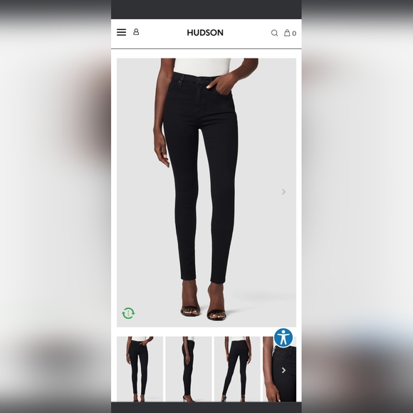 Hudson Jeans Denim - Hudson Barbara High Waist SPR Black Skinny Jean